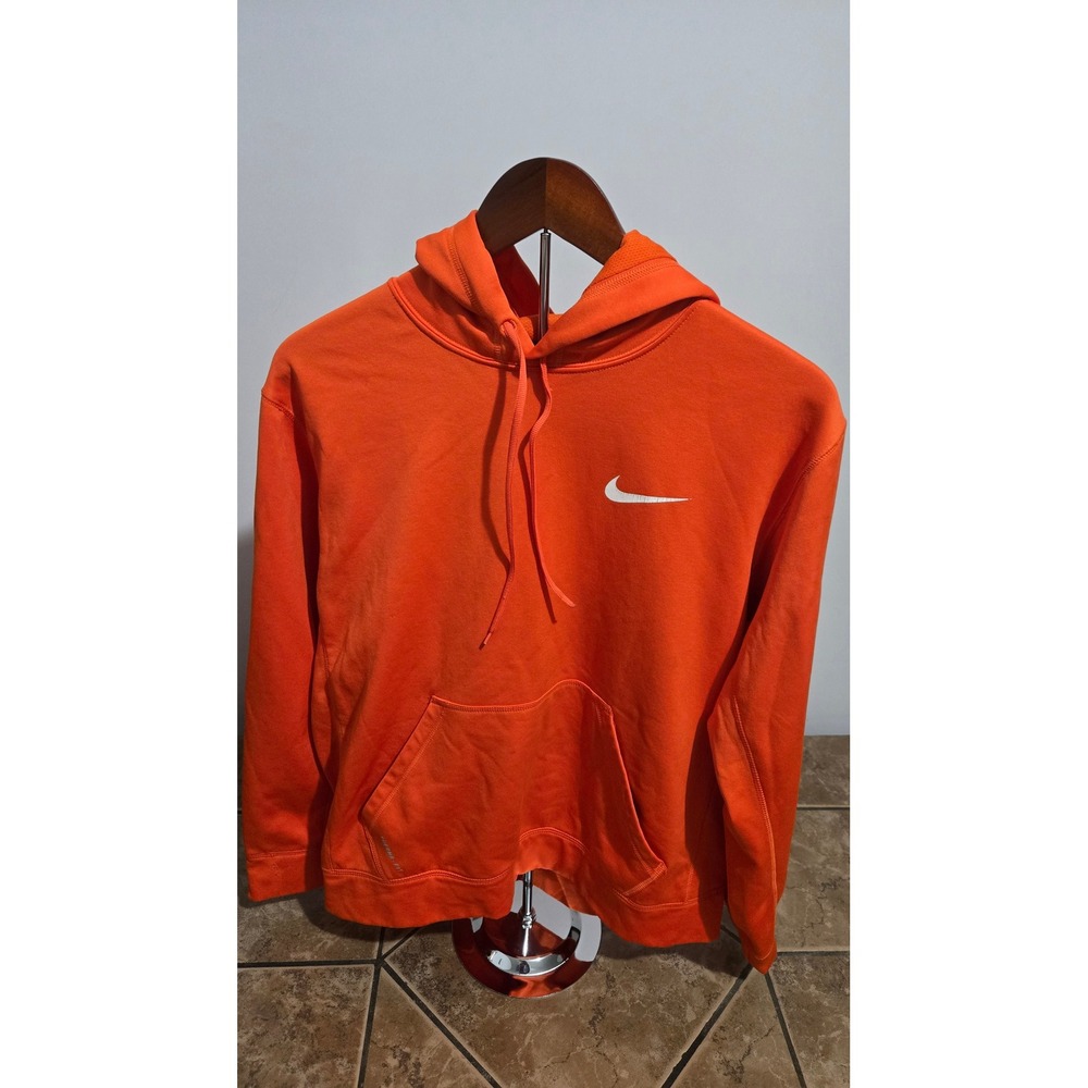 Nike Therma Fit Orange Pullover Hooded Sweatshirt Size M